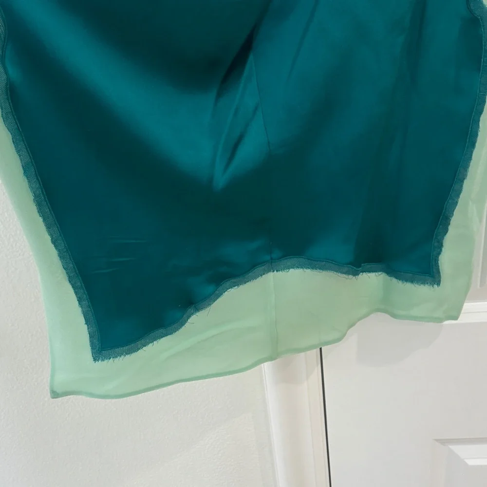 Yves Saint Laurent Teal Pencil Skirt - Picture 10 of 12